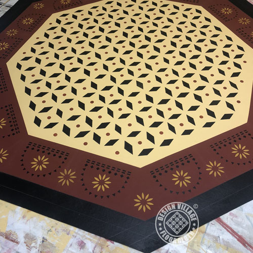 Weston Colonial Floorcloth Octagon shape 6'x6'