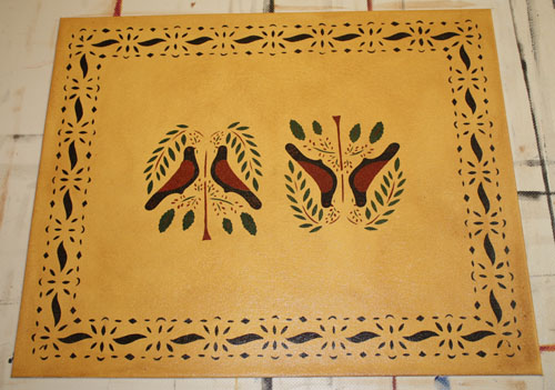 Pennsylvania Dutch Gameboard Floorcloth