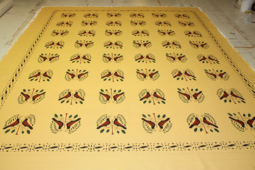 Pennsylvania Dutch Gameboard Floorcloth