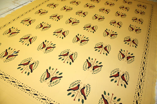 Pennsylvania Dutch Gameboard Floorcloth