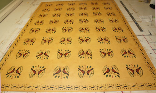 Pennsylvania Dutch Gameboard Floorcloth