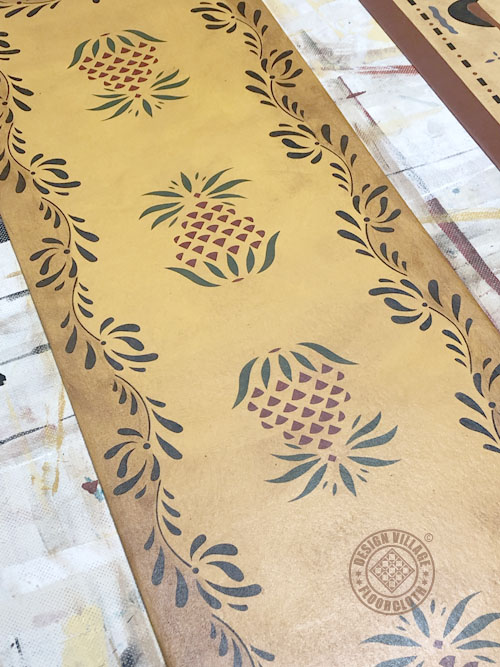 Early American Pineapple Floorcloth