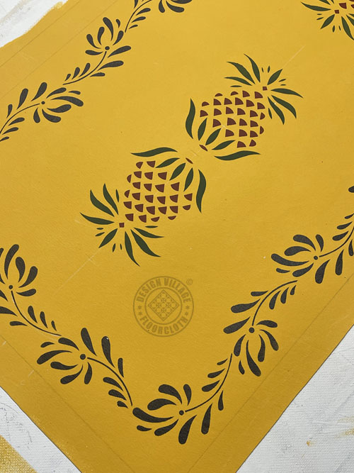 Early American Pineapple Floorcloth