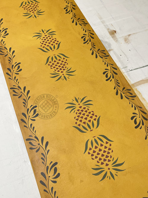 Early American Pineapple Floorcloth