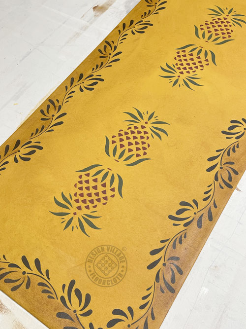 Early American Pineapple Floorcloth