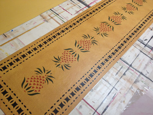 Early American Pineapple Floorcloth