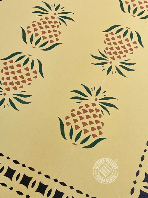 Early American Pineapple Floorcloth