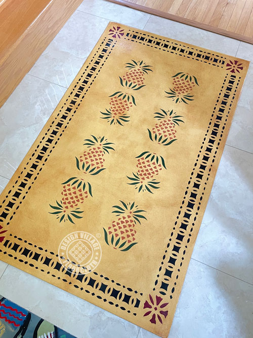 Early American Pineapple Floorcloth