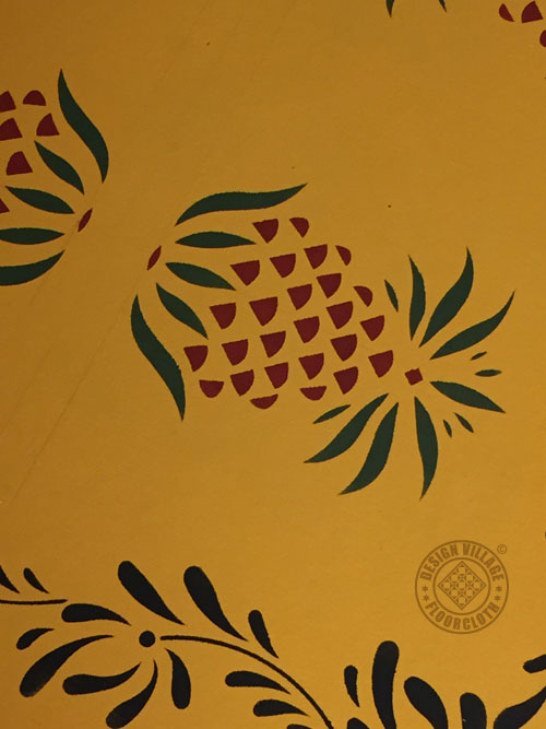 Early American Pineapple Floorcloth