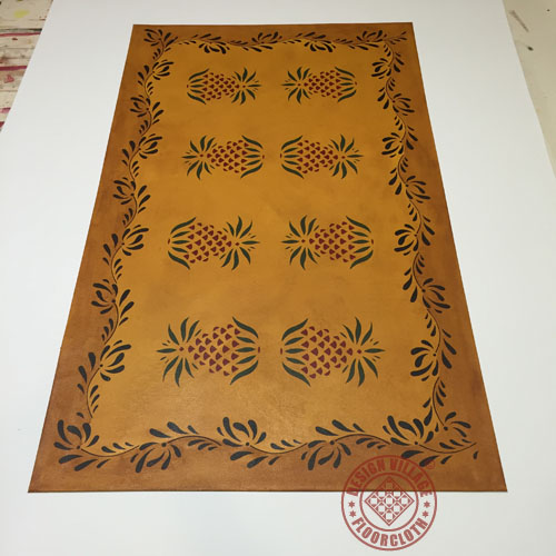 Early American Pineapple Floorcloth