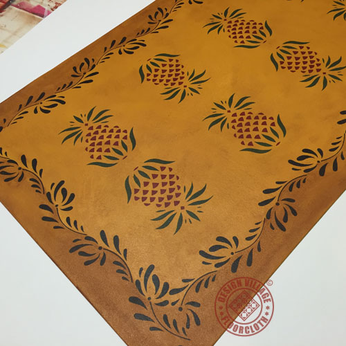 Early American Pineapple Floorcloth