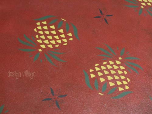 Early American Pineapple Floorcloth