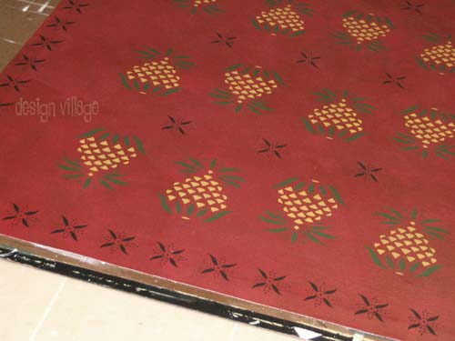 Early American Pineapple Floorcloth