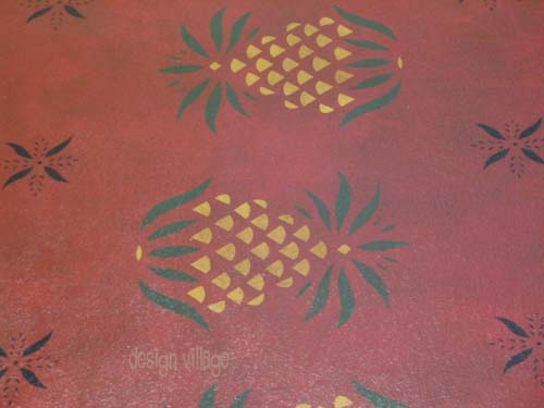 Early American Pineapple Floorcloth