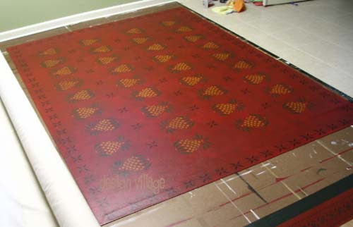 Early American Pineapple Floorcloth