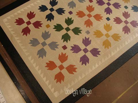 Bears Paw Floorcloth Runner