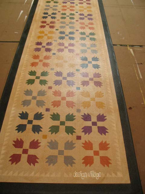 Bears Paw Floorcloth Runner