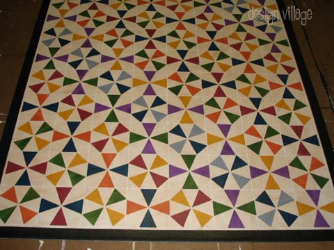 Kaleidoscope Floorcloth Runner