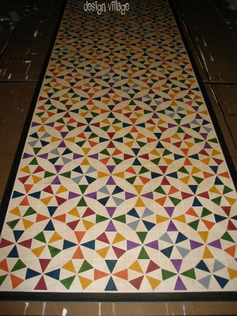 Kaleidoscope Floorcloth Runner