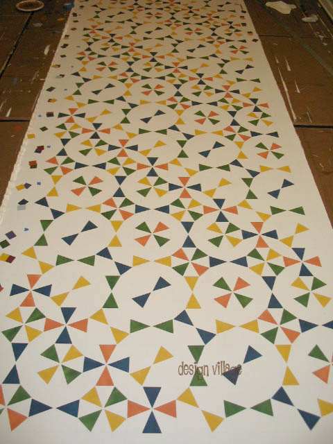 Kaleidoscope Floorcloth Runner