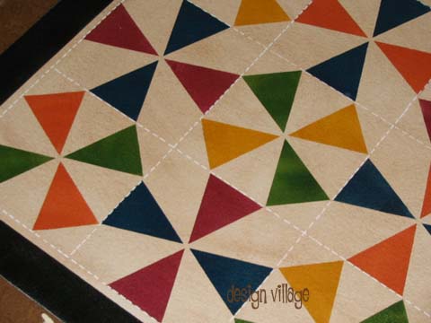 Kaleidoscope Floorcloth Runner