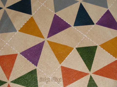 Kaleidoscope Floorcloth Runner