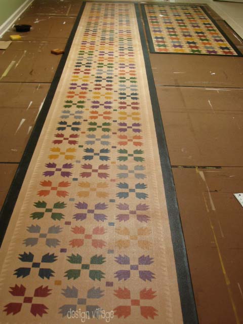 Bears Paw Floorcloth Runner