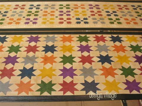 Star Quilt Floorcloth Runner