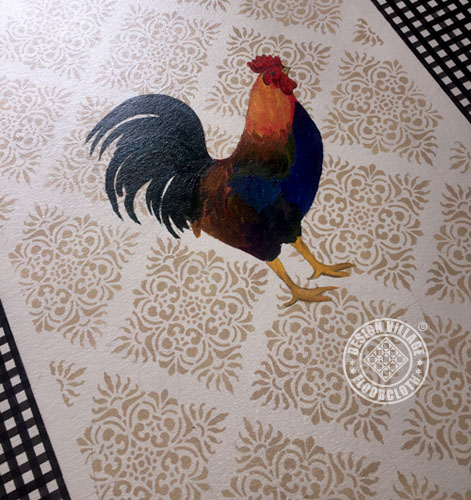 Rooster Floorcloth