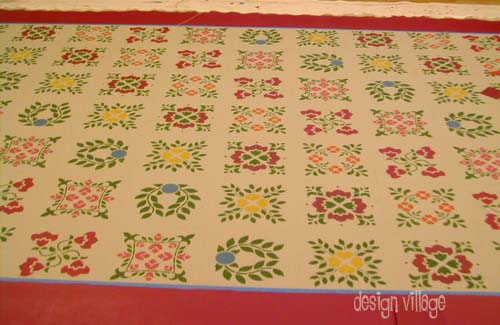 Baltimore Sampler Floorcloth