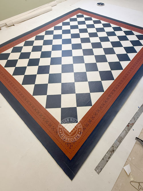Sherwood with diamonds Floorcloth