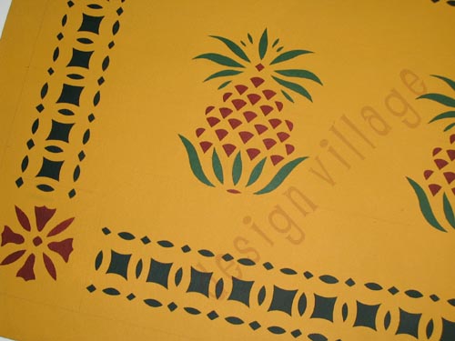 Early American Pineapple Floorcloth