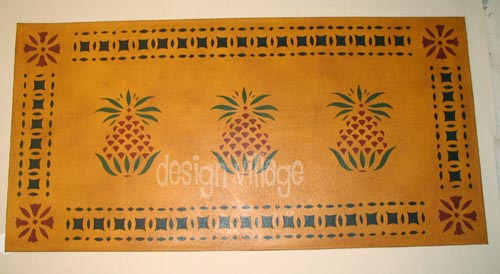 Early American Pineapple Floorcloth