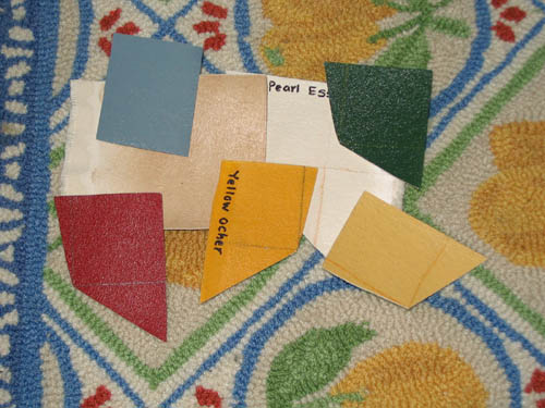 Sample rug with color swatches