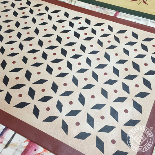 Weston Colonial Floorcloth 3'x5' in Pearl Essence