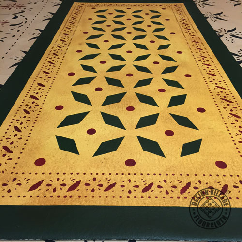 Weston Colonial Floorcloth in Pine Yellow