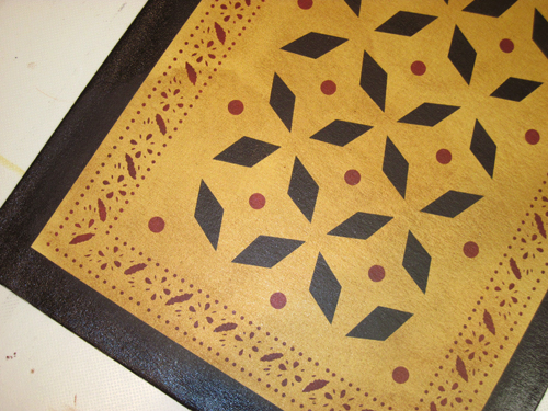 Weston Colonial Floorcloth in Pine Yellow