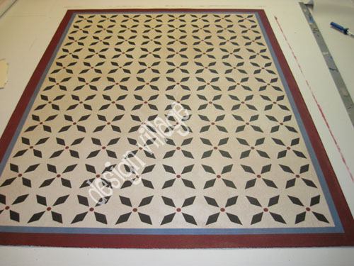 Weston Colonial Floorcloth in Pearl Essence