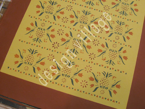 williamsburg Floorcloth Runner in Pine Yellow