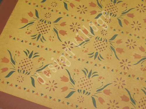 Williamsburg Floorcloth Runner in Pine Yellow