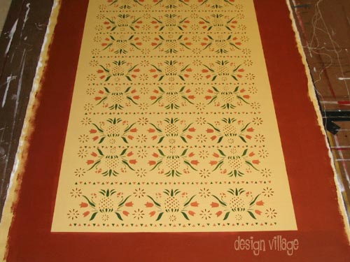 williamsburg Floorcloth Runner in Pine Yellow