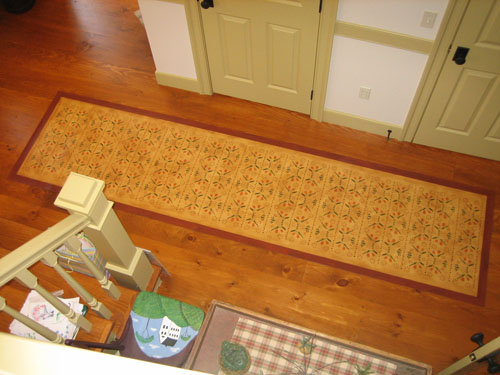 Williamsburg Floorcloth Runner in Pine Yellow