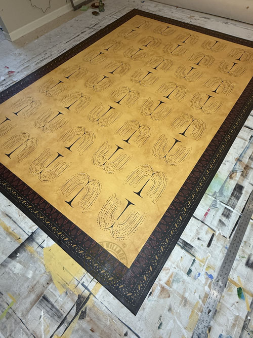 Primitive Willow Floorcloth