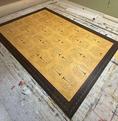 Primitive Willow Floorcloth