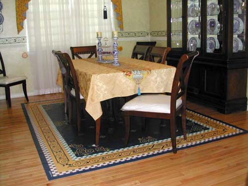 Floorcloth in Dining Room