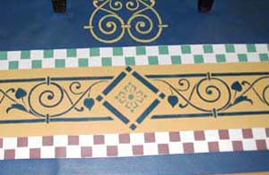 Details of floorcloth