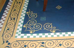 Details of floorcloth