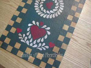 Heart and Feather Wreath Table Runner