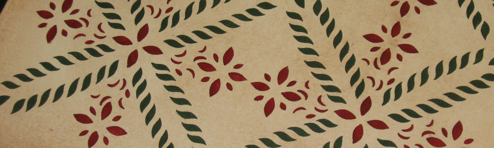 Colonial Flowers Floorcloth