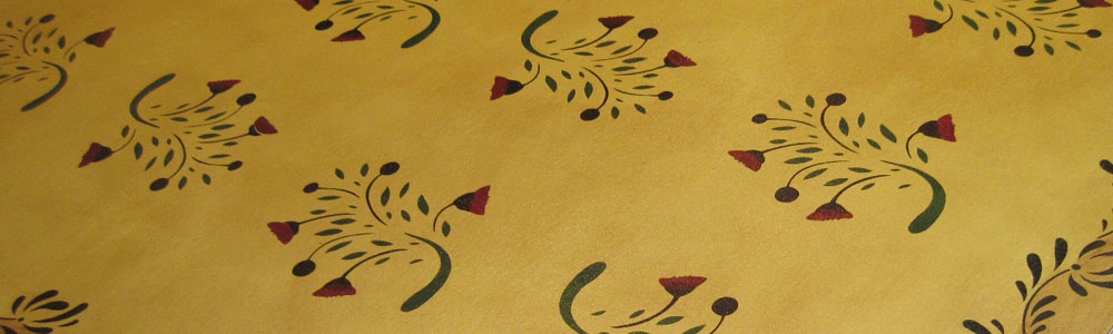 Early American Flowers Floorcloths